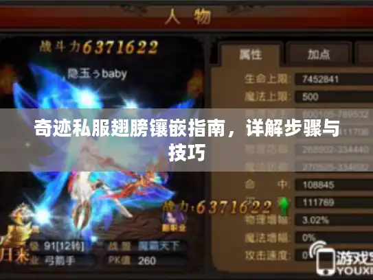 奇迹私服翅膀镶嵌指南，详解步骤与技巧