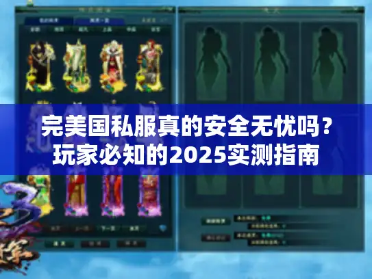 完美国私服真的安全无忧吗？玩家必知的2025实测指南