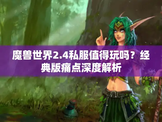 魔兽世界2.4私服值得玩吗？经典版痛点深度解析