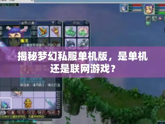 揭秘梦幻私服单机版，是单机还是联网游戏？