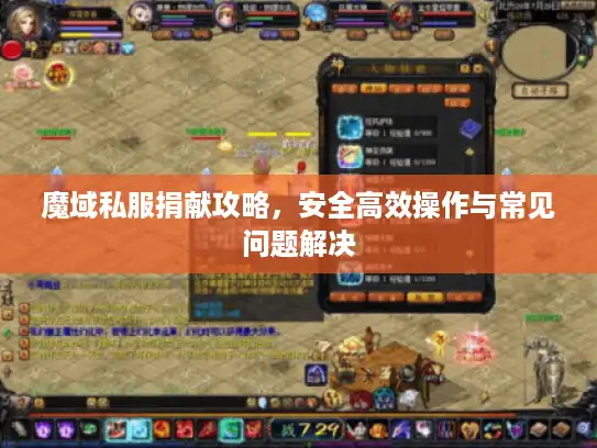 魔域私服捐献攻略，安全高效操作与常见问题解决