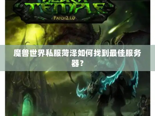 魔兽世界私服菏泽如何找到最佳服务器？