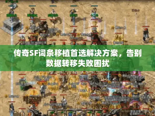 传奇SF词条移植首选解决方案，告别数据转移失败困扰
