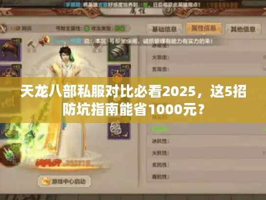 天龙八部私服对比必看2025，这5招防坑指南能省1000元？