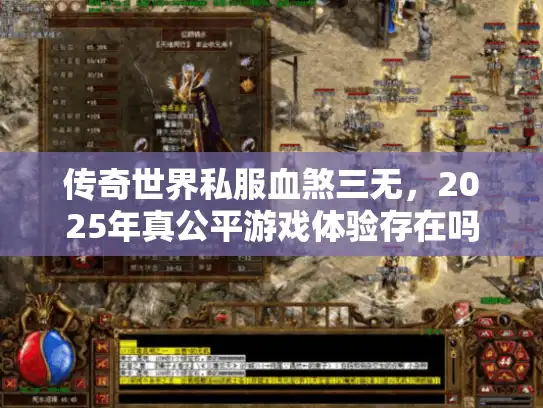 传奇世界私服血煞三无，2025年真公平游戏体验存在吗？