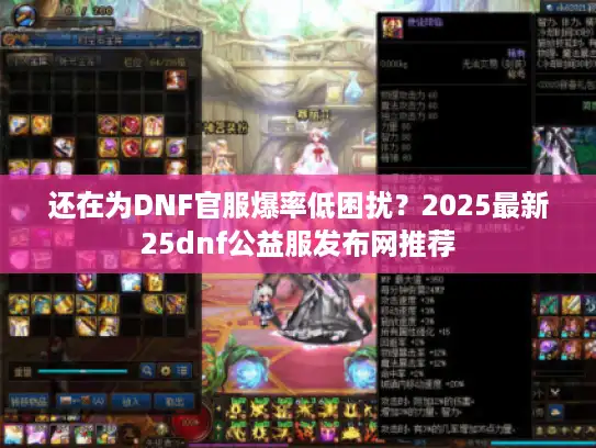 还在为DNF官服爆率低困扰？2025最新25dnf公益服发布网推荐