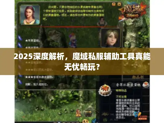 2025深度解析，魔域私服辅助工具真能无忧畅玩？