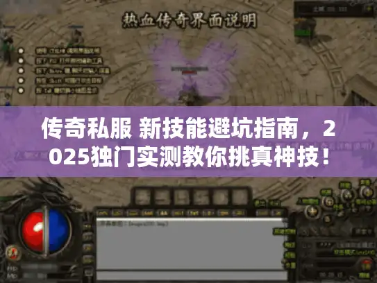 传奇私服 新技能避坑指南，2025独门实测教你挑真神技！