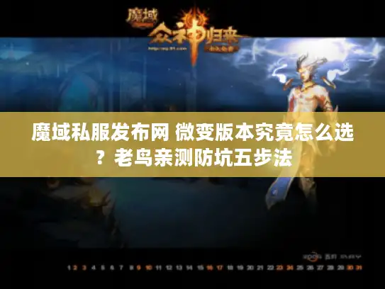 魔域私服发布网 微变版本究竟怎么选？老鸟亲测防坑五步法