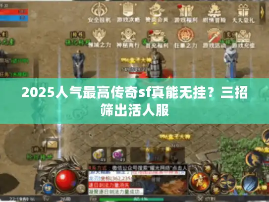 2025人气最高传奇sf真能无挂？三招筛出活人服