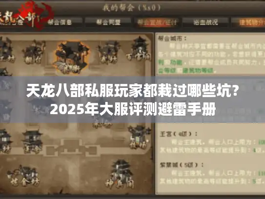 天龙八部私服玩家都栽过哪些坑？2025年大服评测避雷手册