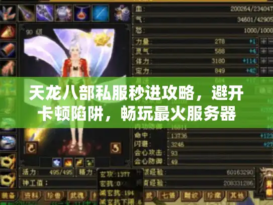 天龙八部私服秒进攻略，避开卡顿陷阱，畅玩最火服务器