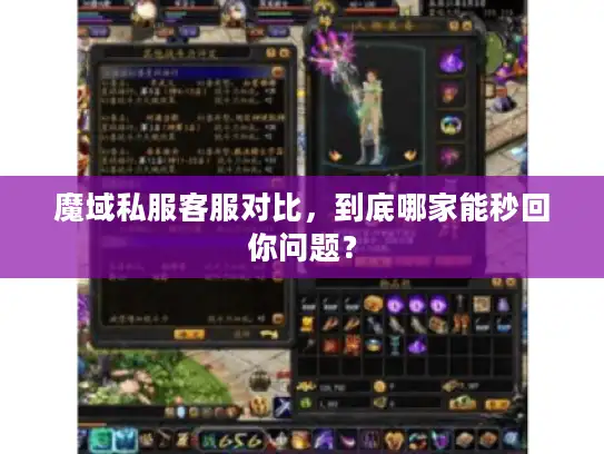 魔域私服客服对比，到底哪家能秒回你问题？