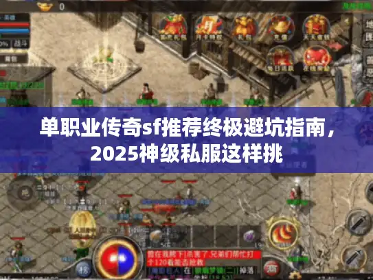单职业传奇sf推荐终极避坑指南，2025神级私服这样挑