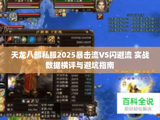 天龙八部私服2025暴击流VS闪避流 实战数据横评与避坑指南