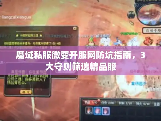 魔域私服微变开服网防坑指南，3大守则筛选精品服
