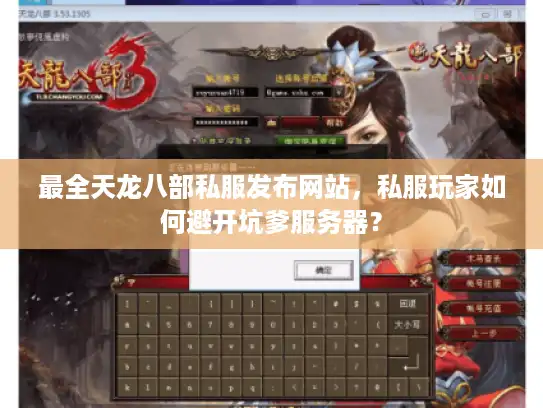 最全天龙八部私服发布网站，私服玩家如何避开坑爹服务器？