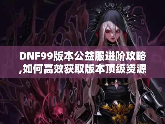 DNF99版本公益服进阶攻略,如何高效获取版本顶级资源