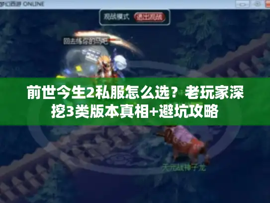 前世今生2私服怎么选？老玩家深挖3类版本真相+避坑攻略