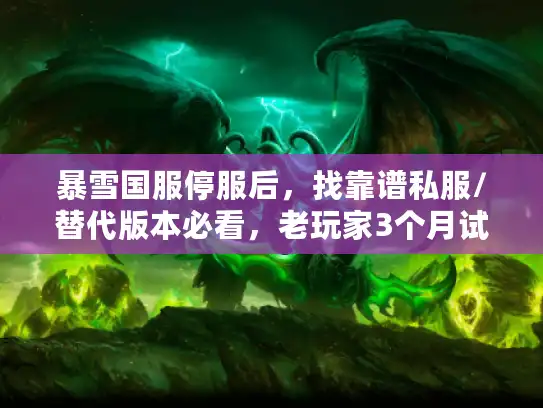 暴雪国服停服后，找靠谱私服/替代版本必看，老玩家3个月试错总结的避坑清单