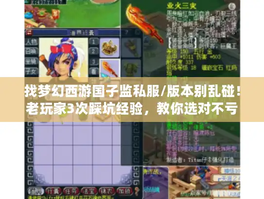 找梦幻西游国子监私服/版本别乱碰！老玩家3次踩坑经验，教你选对不亏