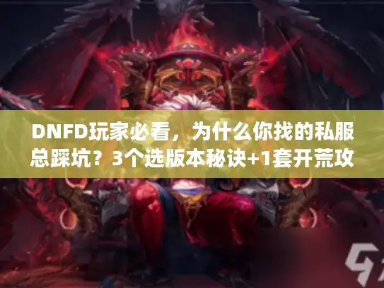 DNFD玩家必看，为什么你找的私服总踩坑？3个选版本秘诀+1套开荒攻略直接用