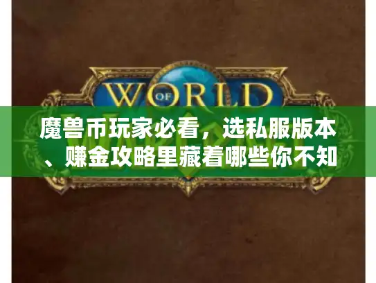 魔兽币玩家必看，选私服版本、赚金攻略里藏着哪些你不知道的坑？
