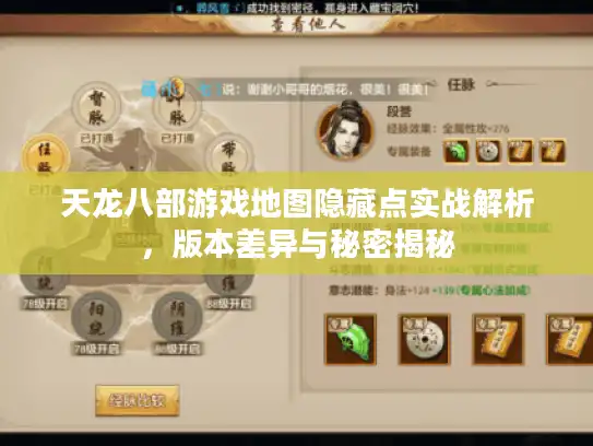 天龙八部游戏地图隐藏点实战解析，版本差异与秘密揭秘