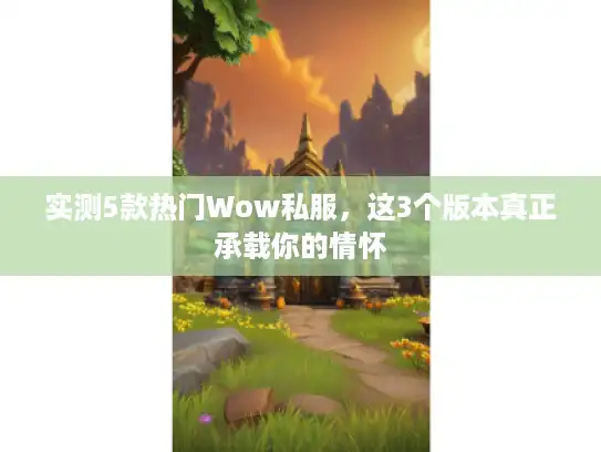 实测5款热门Wow私服，这3个版本真正承载你的情怀