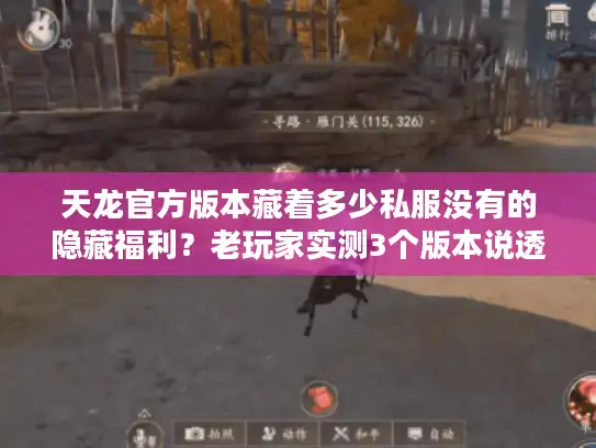 天龙官方版本藏着多少私服没有的隐藏福利？老玩家实测3个版本说透选服关键