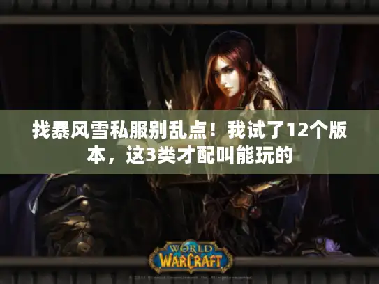 找暴风雪私服别乱点！我试了12个版本，这3类才配叫能玩的