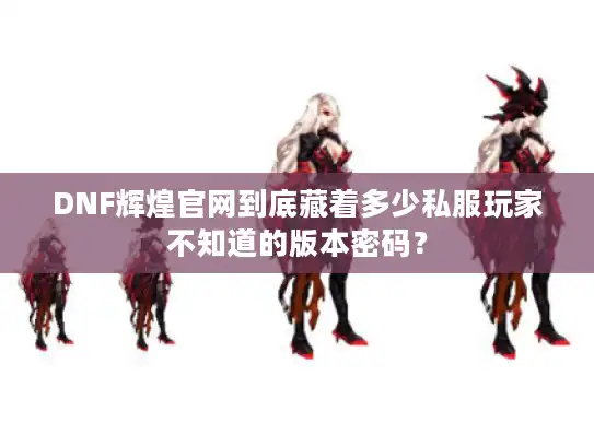 DNF辉煌官网到底藏着多少私服玩家不知道的版本密码？