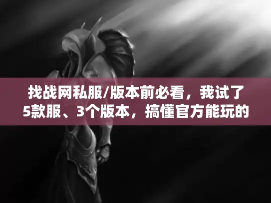 找战网私服/版本前必看，我试了5款服、3个版本，搞懂官方能玩的4个逻辑
