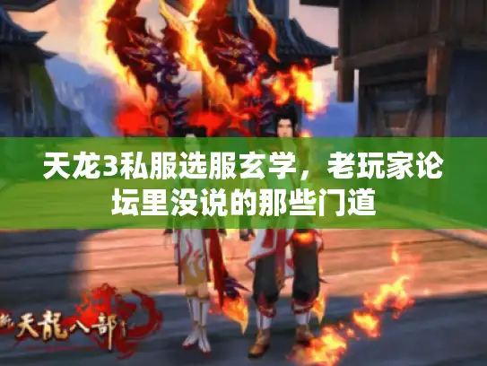 天龙3私服选服玄学，老玩家论坛里没说的那些门道