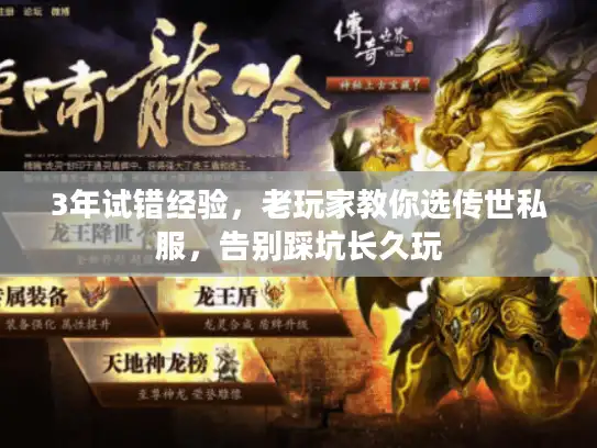 3年试错经验,老玩家教你选传世私服,告别踩坑长久玩 3年试错经验,老玩家教你选传世私服,告别踩坑长久玩