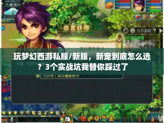 玩梦幻西游私服/新服，新宠到底怎么选？3个实战坑我替你踩过了