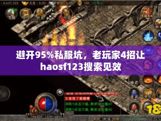 避开95%私服坑，老玩家4招让haosf123搜索见效