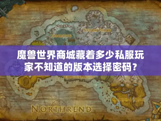 魔兽世界商城藏着多少私服玩家不知道的版本选择密码? 魔兽世界商城藏着多少私服玩家不知道的版本选择密码?