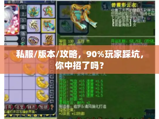 私服/版本/攻略,90%玩家踩坑,你中招了吗? 私服/版本/攻略,90%玩家踩坑,你中招了吗?