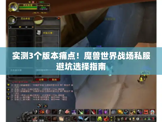 实测3个版本痛点！魔兽世界战场私服避坑选择指南