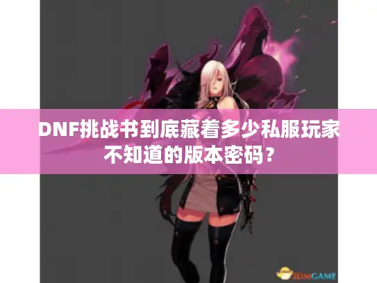 DNF挑战书到底藏着多少私服玩家不知道的版本密码？