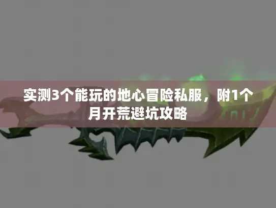 实测3个能玩的地心冒险私服，附1个月开荒避坑攻略