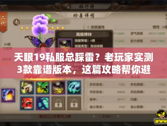 天眼19私服总踩雷？老玩家实测3款靠谱版本，这篇攻略帮你避坑