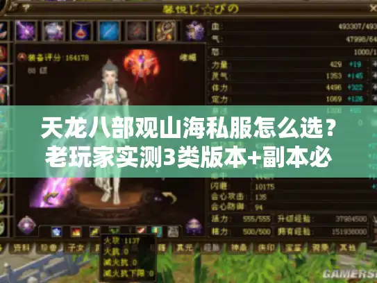 天龙八部观山海私服怎么选？老玩家实测3类版本+副本必过技巧