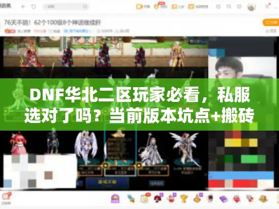 DNF华北二区玩家必看，私服选对了吗？当前版本坑点+搬砖攻略全实测