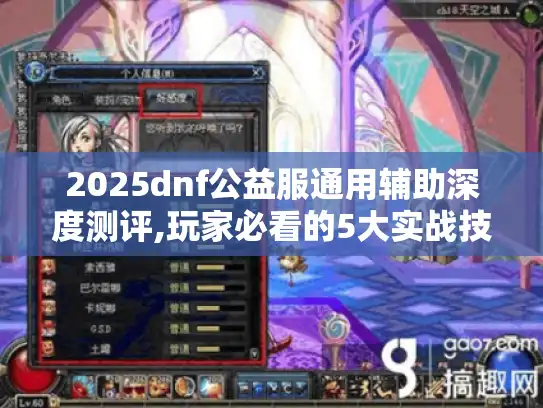 2025dnf公益服通用辅助深度测评,玩家必看的5大实战技巧