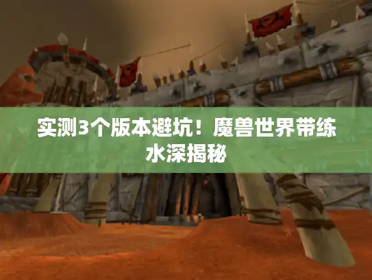 实测3个版本避坑！魔兽世界带练水深揭秘