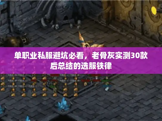 单职业私服避坑必看,老骨灰实测30款后总结的选服铁律 单职业私服避坑必看,老骨灰实测30款后总结的选服铁律