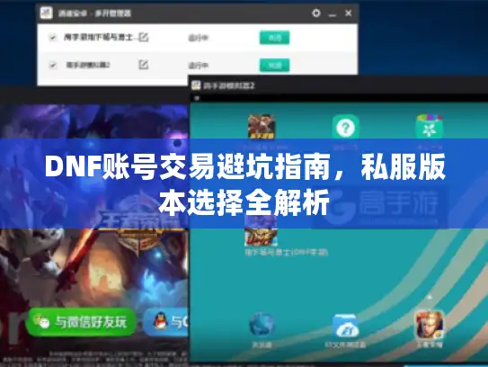 DNF账号交易避坑指南，私服版本选择全解析
