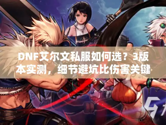 DNF艾尔文私服如何选？3版本实测，细节避坑比伤害关键